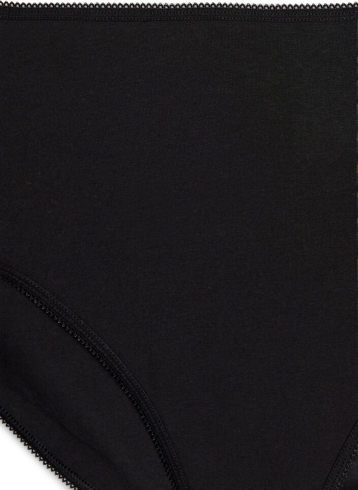 5-pack bomullstruser med vanlig midje, Svart, Packshot image number 3