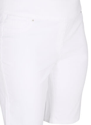 Tettsittende shorts med baklommer, White, Packshot image number 2
