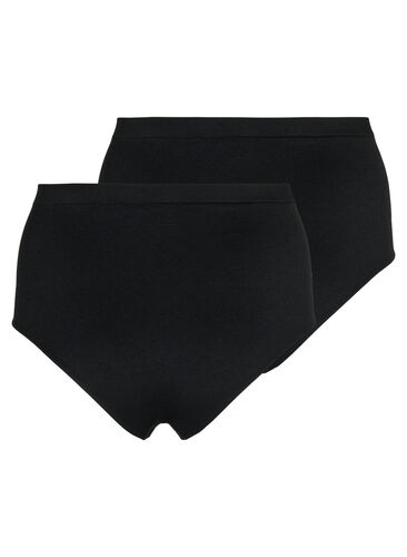 Hipster-truser, 2 stk. med normal høyde i livet, Black, Packshot image number 1