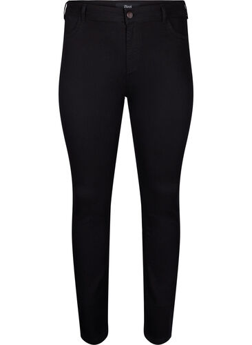 Super slim Amy jeans med høyt liv, Black, Packshot image number 0