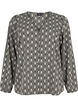Skjortebluse med v-hals og trykk, Birch Graphic AOP, Packshot image number 0