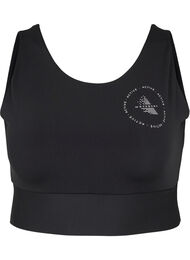 CORE, MID SUPPORT SPORTS BRA - Sports-BH med V-skjæring på ryggen, Black