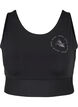 CORE, MID SUPPORT SPORTS BRA - Sports-BH med V-skjæring på ryggen, Black, Packshot image number 0