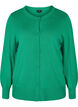 Strikkecardigan med knapper i viskoseblanding, Jolly Green, Packshot image number 0