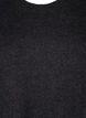 Strikket kjole med rund hals og splitt, Dark Grey Melange, Packshot image number 2