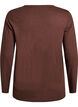 Langermet t-skjorte med V-hals og knapper, Brun, Packshot image number 1