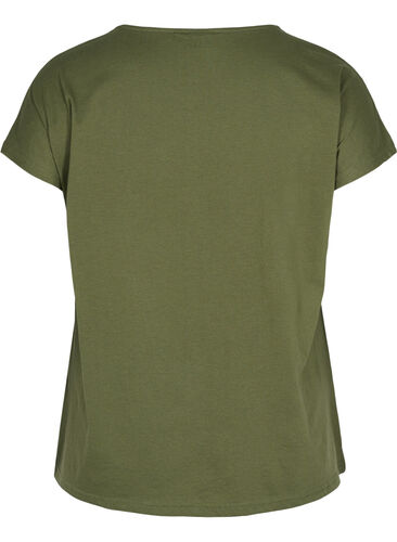 T-skjorte i bomullsmiks, Ivy Green, Packshot image number 1