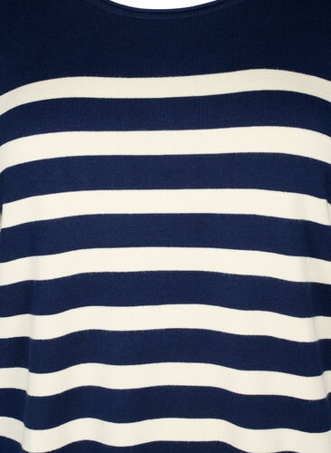 Stripete bluse i viskose, Navy Blazer Comb, Packshot image number 2