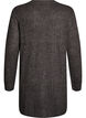 FLASH - Lang ribbestrikket cardigan med lommer, Grå, Packshot image number 1