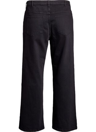 Zizzi Jeans med vide ben og høy midje, Svart, Packshot image number 1