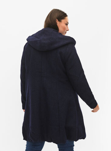 Frakk i A-linje med hette, Night Sky Mel., Model image number 1