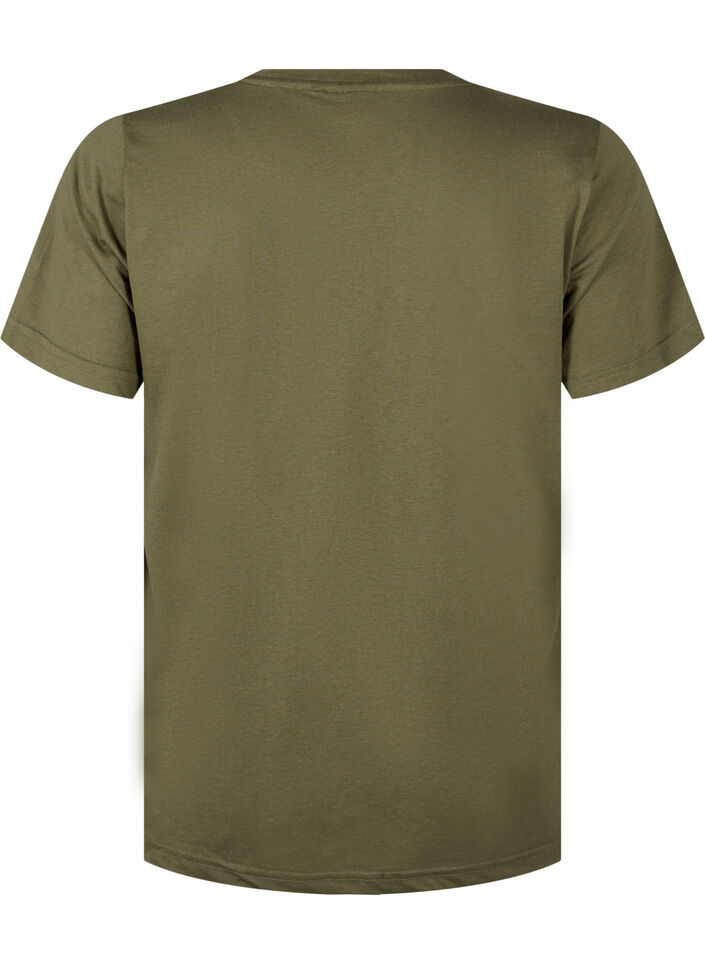 FLASH - T-skjorte med motiv, Olive Night Flower, Packshot image number 1