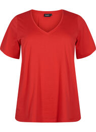 FLASH - T-skjorte med V-hals, High Risk Red