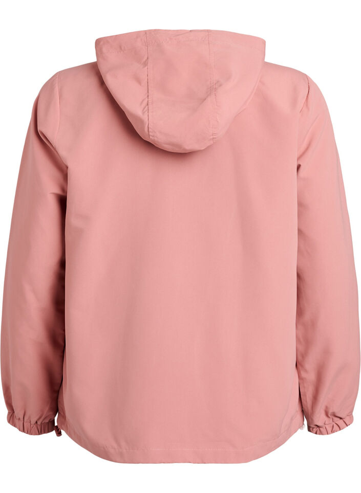 Lett jakke med hette og glidel&aring;s, Rosa, Packshot image number 1