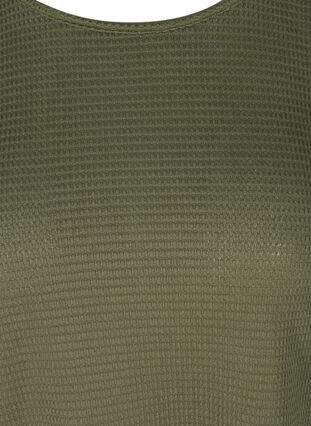 Langermet bluse med rund hals, Deep Lichen Green, Packshot image number 2
