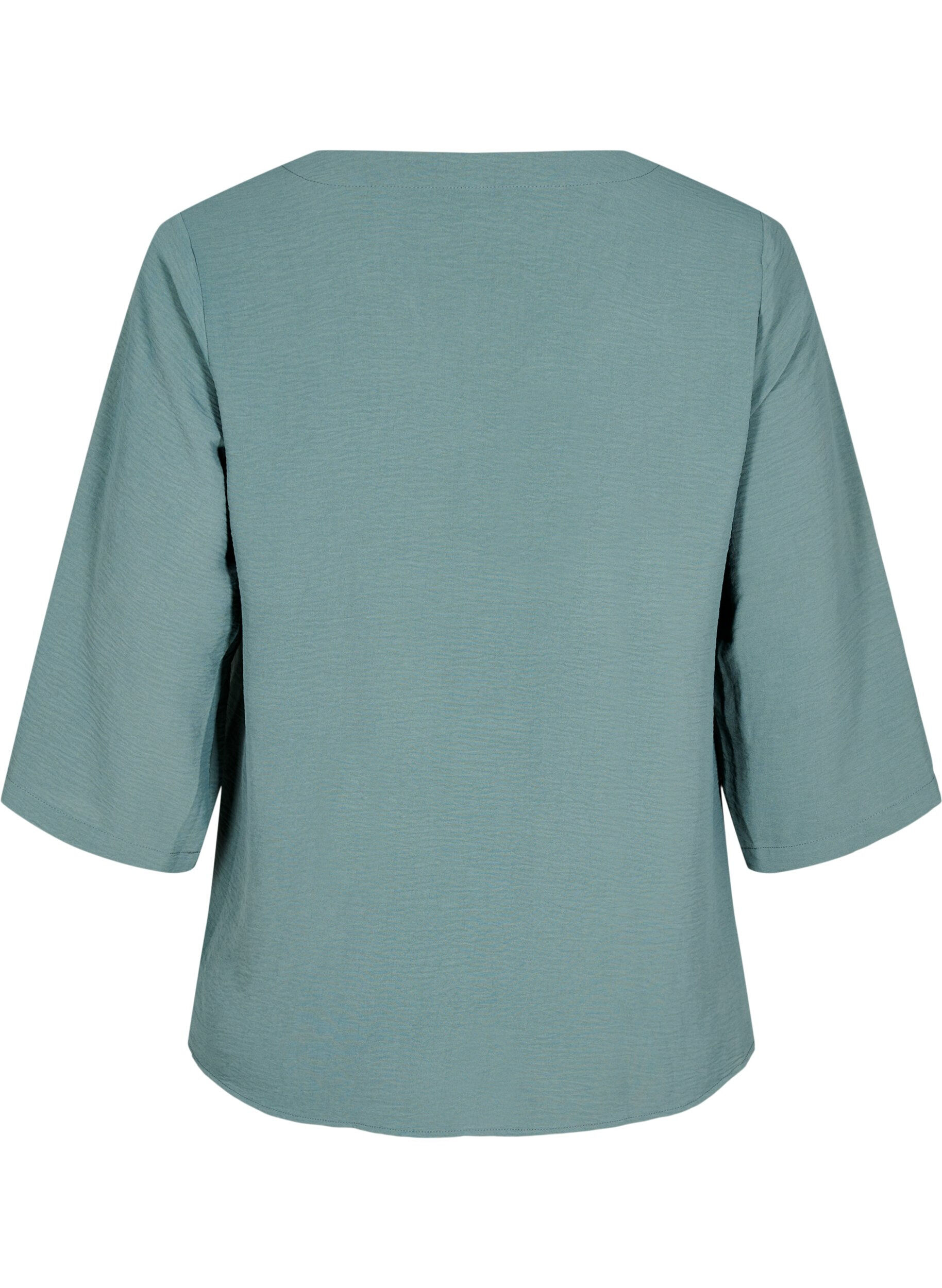 ZizziBluse med 3/4 ermer, Gr&oslash;nn, Packshot image number 1