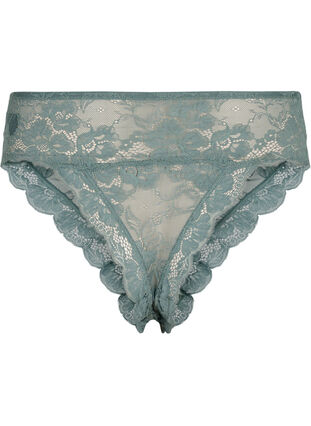 Zizzi Brazilian truse med normal høyde i livet, Balsam Green, Packshot image number 1