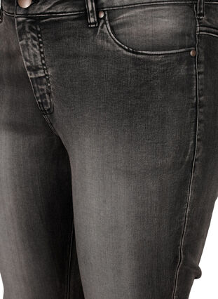 Slim fit Emily jeans med normal høyde i livet, Dark Grey Denim, Packshot image number 2