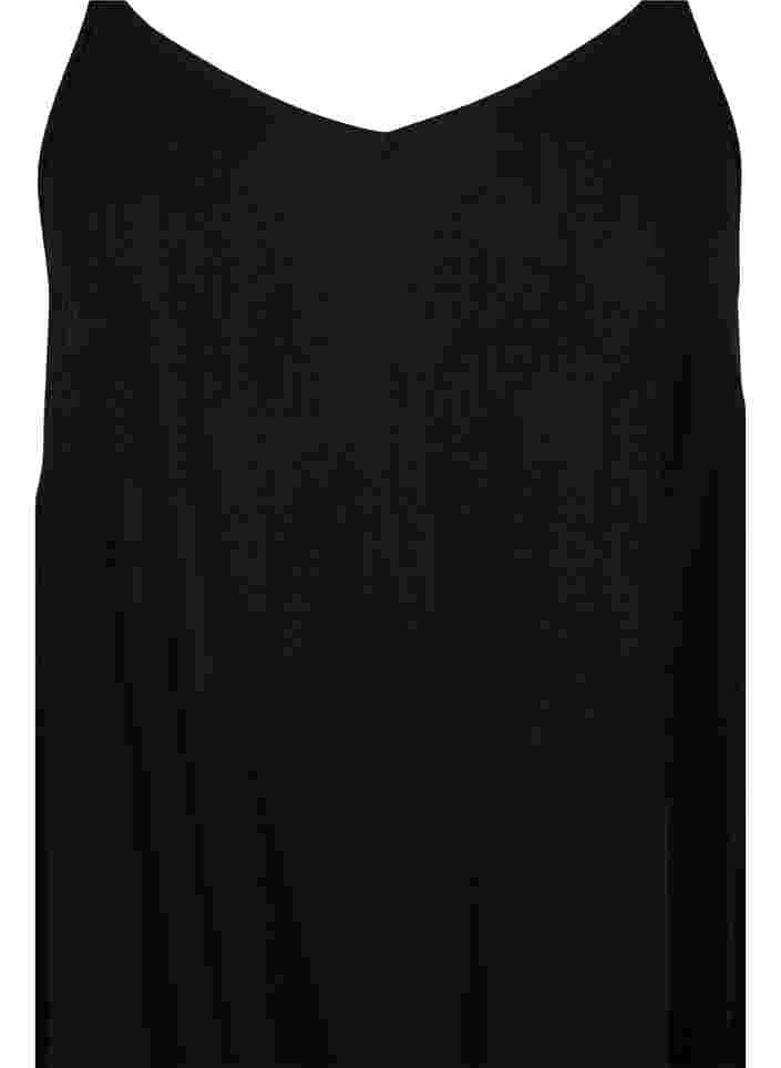 Ermeløs strandkjole i viskose, Black, Packshot image number 2