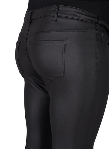 Coated bukser til gravide, Black, Packshot image number 3