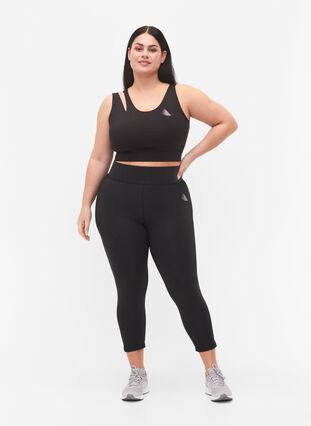 Tettsittende capribukser til trening, Black, Model image number 3