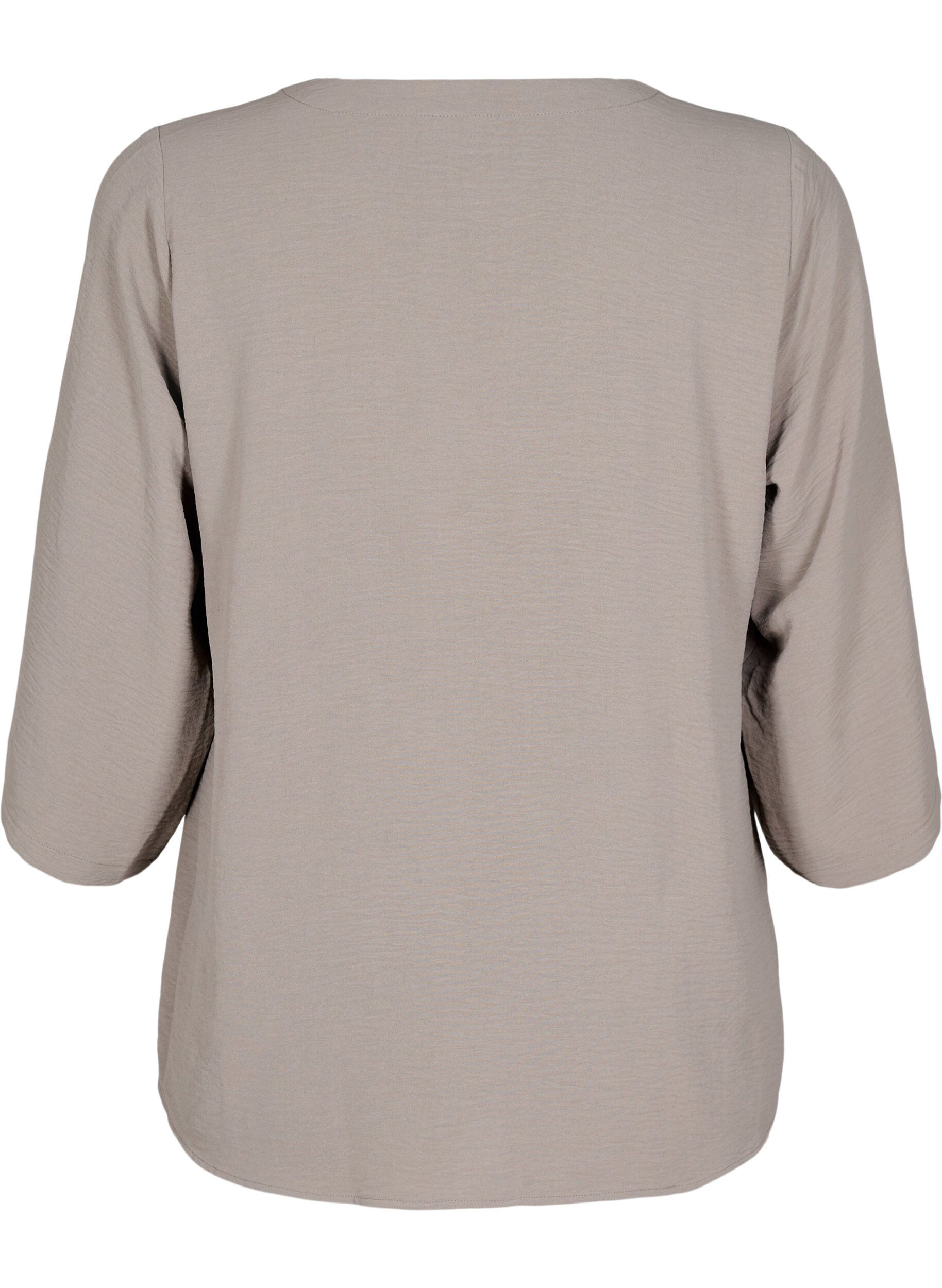 ZizziBluse med 3/4 ermer, Beige, Packshot image number 1