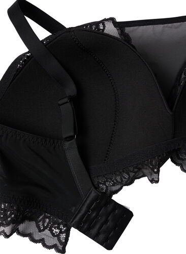 BH med blonder og myk vattering, Black, Packshot image number 3