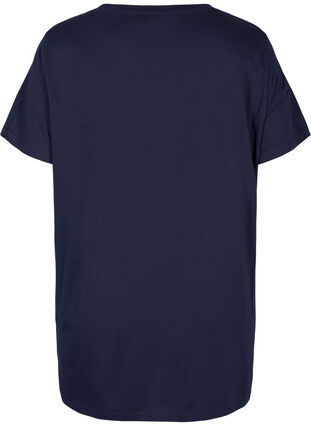 Oversized T-skjorte i økologisk bomull, Night Sky Text, Packshot image number 1
