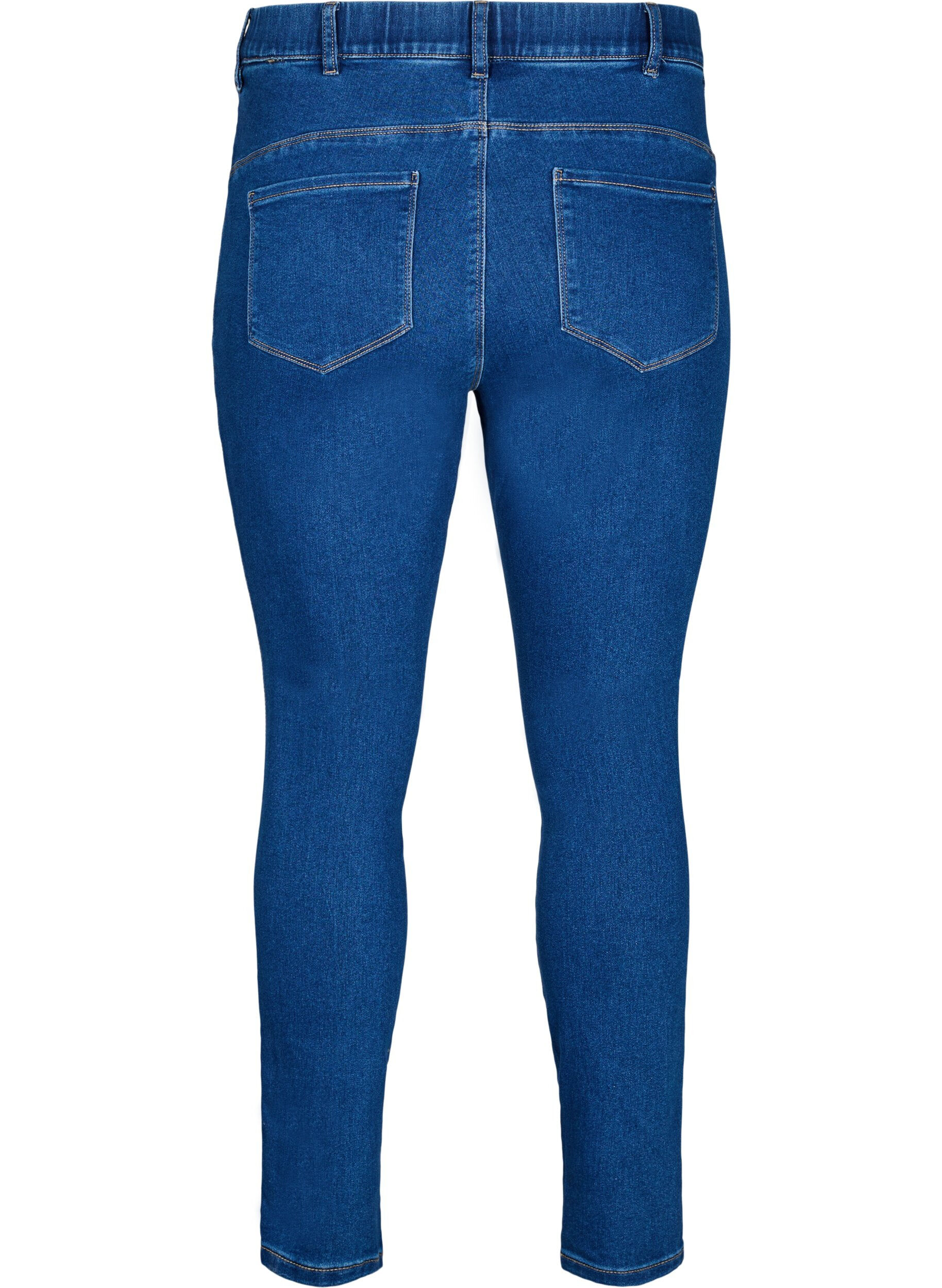 ZizziJeggings med h&oslash;y midje, Bl&aring;, Packshot image number 1
