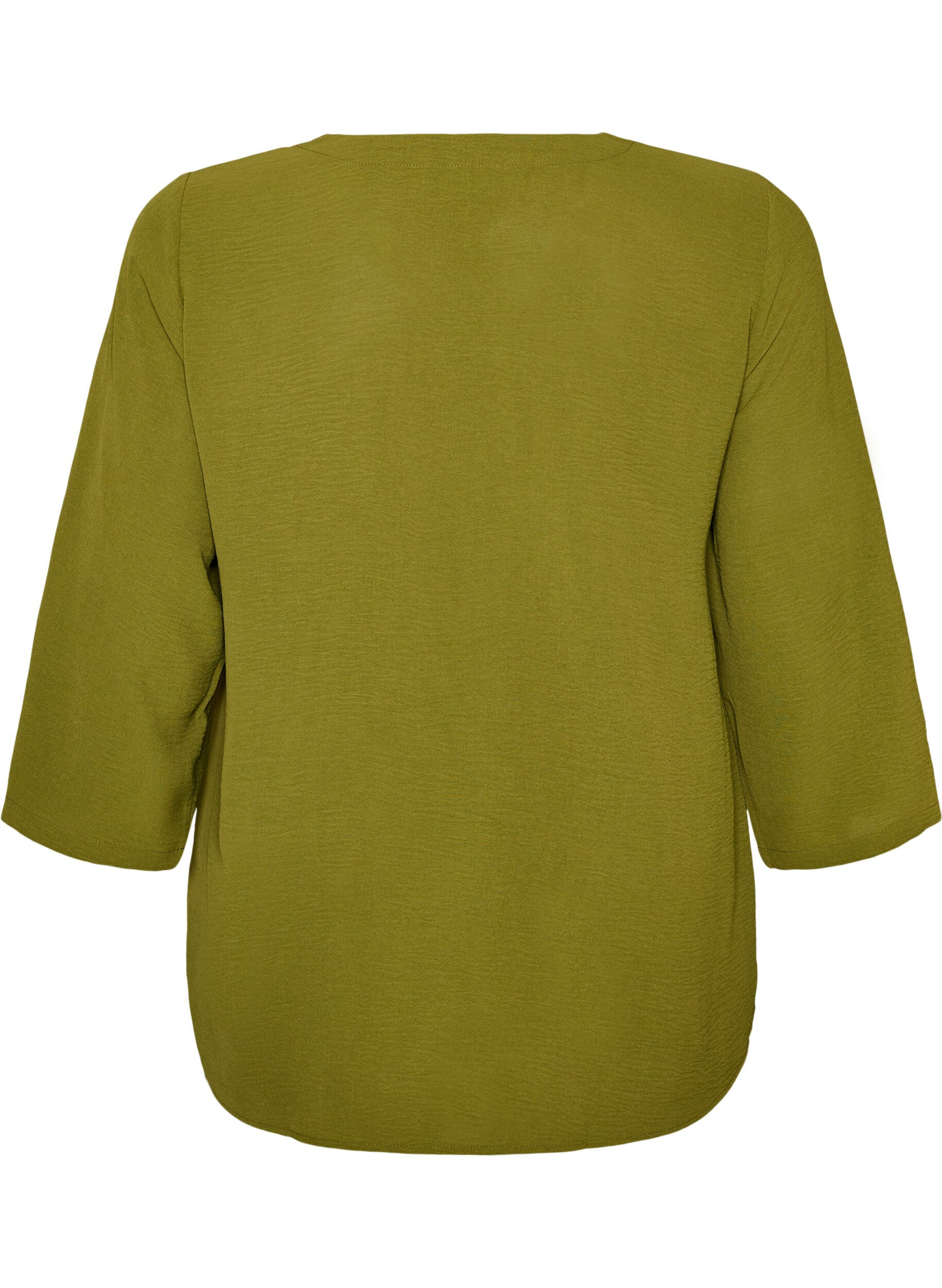 ZizziBluse med 3/4 ermer, Gr&oslash;nn, Packshot image number 1