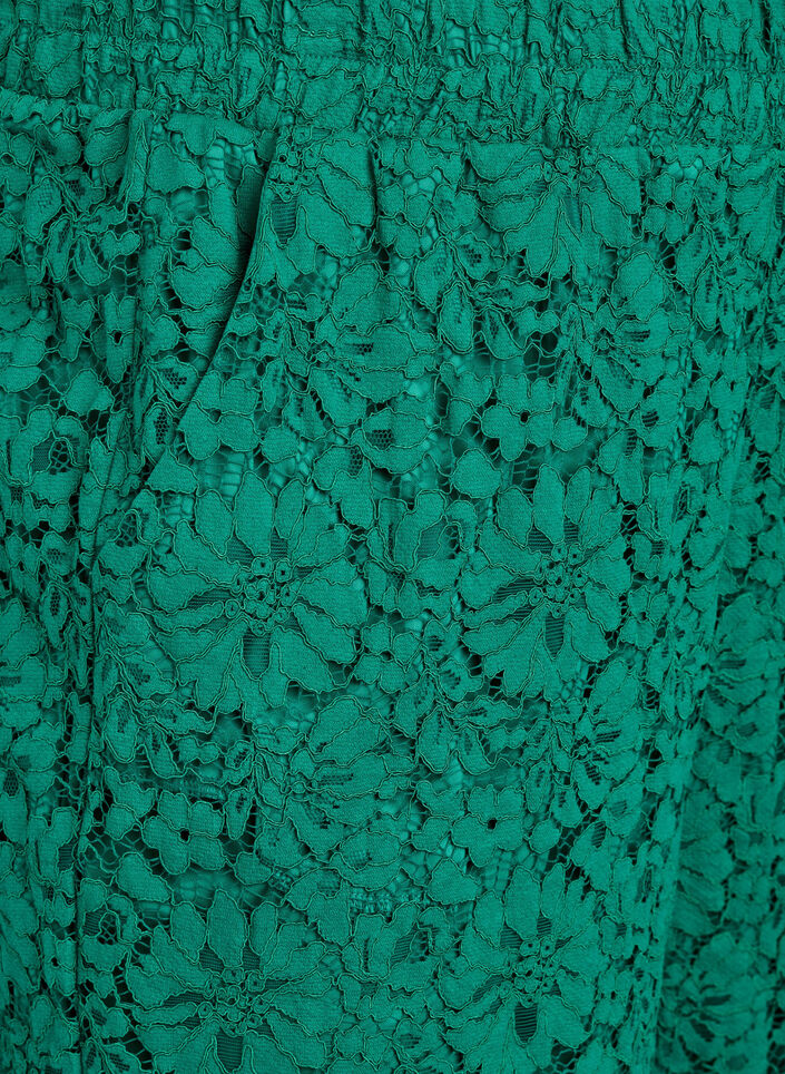 Blonderbukser med høy midje og lommer, Grønn, Packshot image number 2