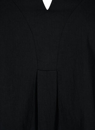 FLASH - Bluse i bomull med halvlange ermer, Black, Packshot image number 2