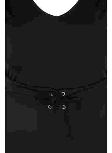 Badedrakt med knytedetalj, Black, Packshot image number 2