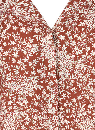 Blomstrete bluse i viskose, Flower AOP, Packshot image number 2