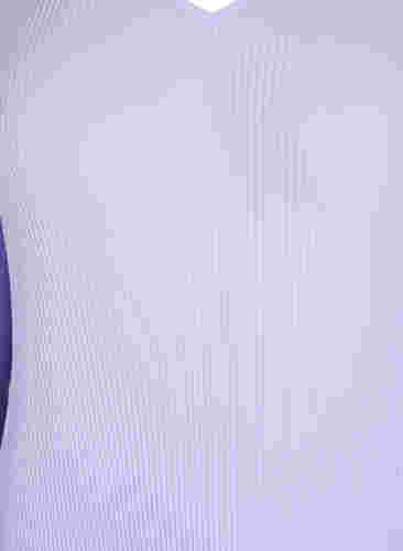 Bluse med plissé og 3/4-ermer, Lavender, Packshot image number 2