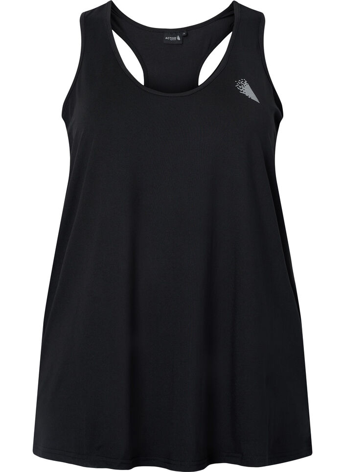 Treningstopp med bryterrygg, Black, Packshot