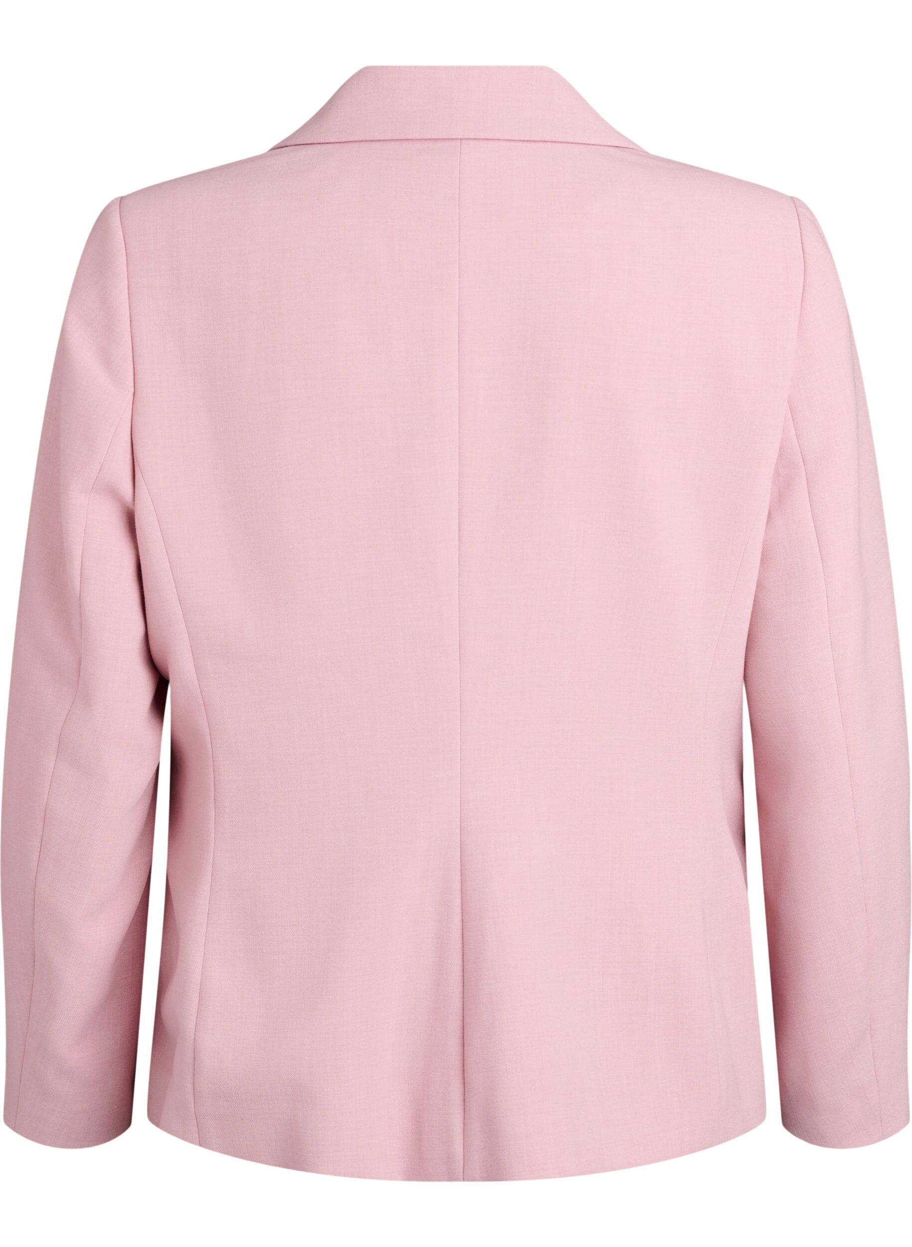 Zizzi Klassisk blazer med enkel knappelukking og lommer, Rosa, Packshot image number 1