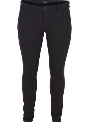 Zizzi Super slim Amy jeans med høyt liv, Svart, Packshot image number 0