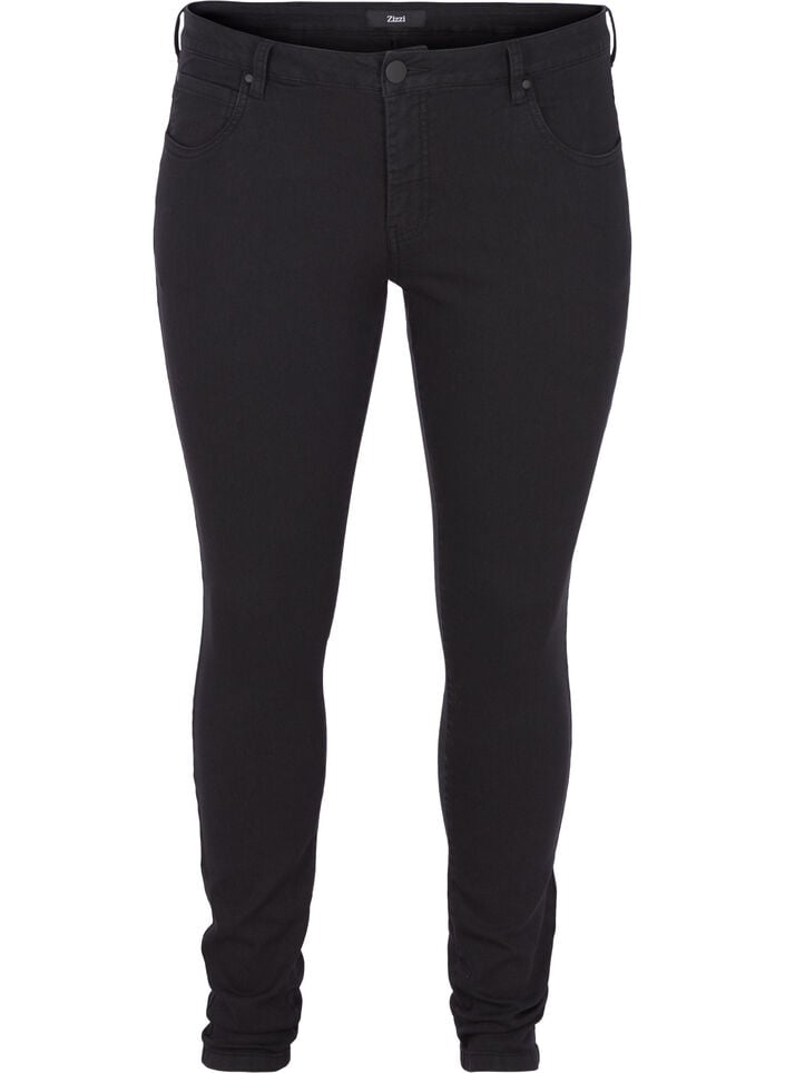 Super slim Amy jeans med høyt liv, Svart, Packshot image number 0