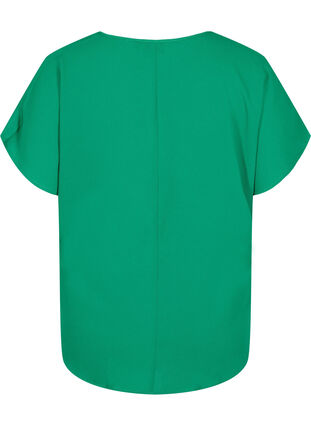Bluse med korte ermer og rund hals, Jolly Green, Packshot image number 1