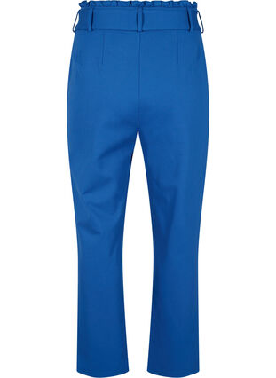 Bukser med høy midje, volanger og knytebånd, Blue Quartz, Packshot image number 1
