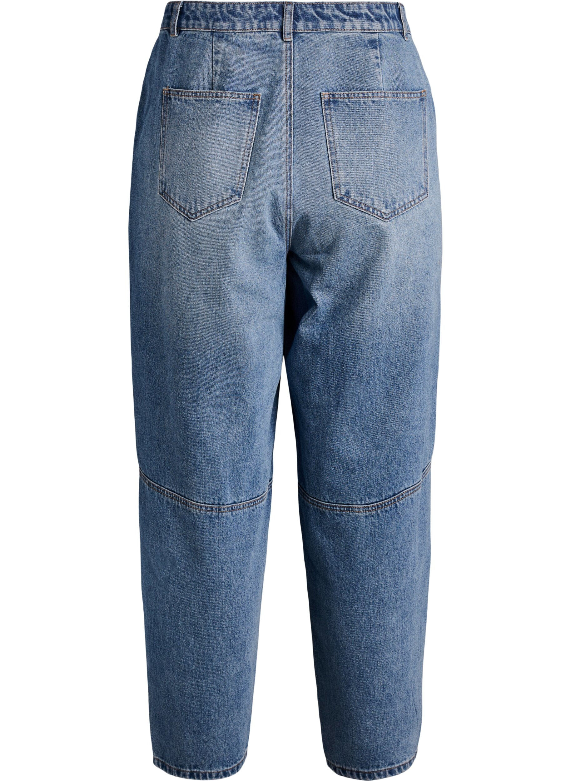 ZizziJeans med h&oslash;y midje og barrel-formet snitt, Bl&aring;, Packshot image number 1