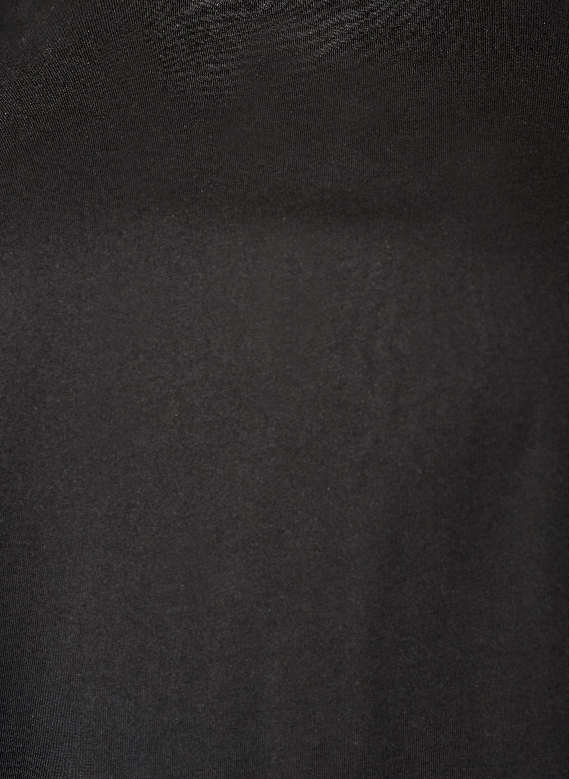 ZizziT-skjorte med asymmetrisk blondekant, Svart, Packshot image number 2