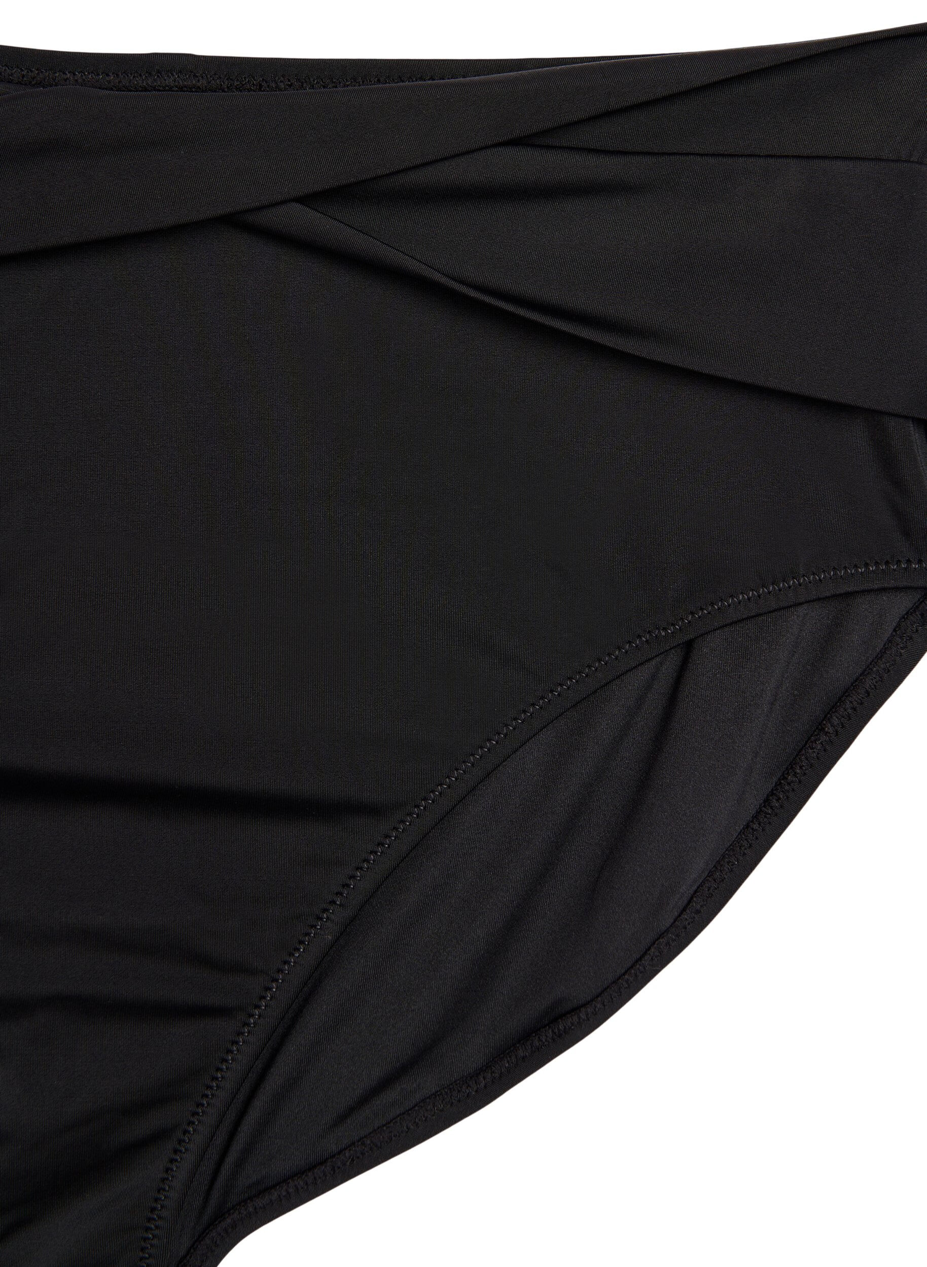 ZizziBikinitruser med omslagsdetaljer, Svart, Packshot image number 2