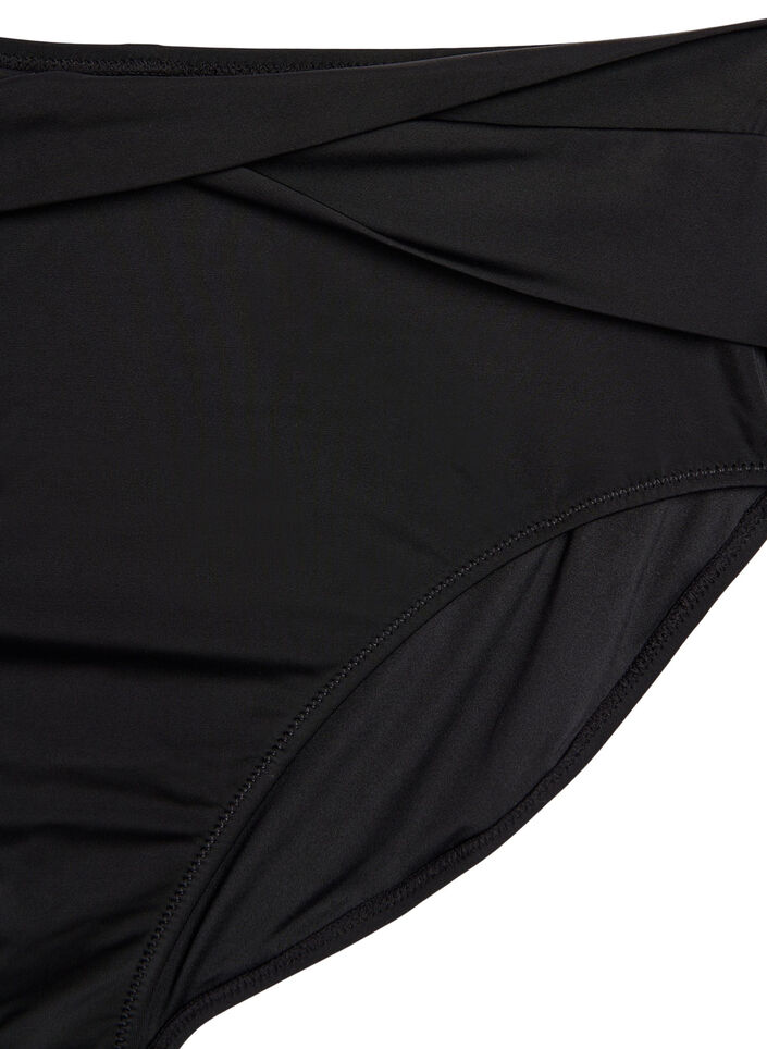 Bikinitruser med omslagsdetaljer, Svart, Packshot image number 2