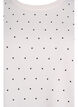 Strikket topp med prikkem&oslash;nster og korte ermer, Hvit, Packshot image number 2