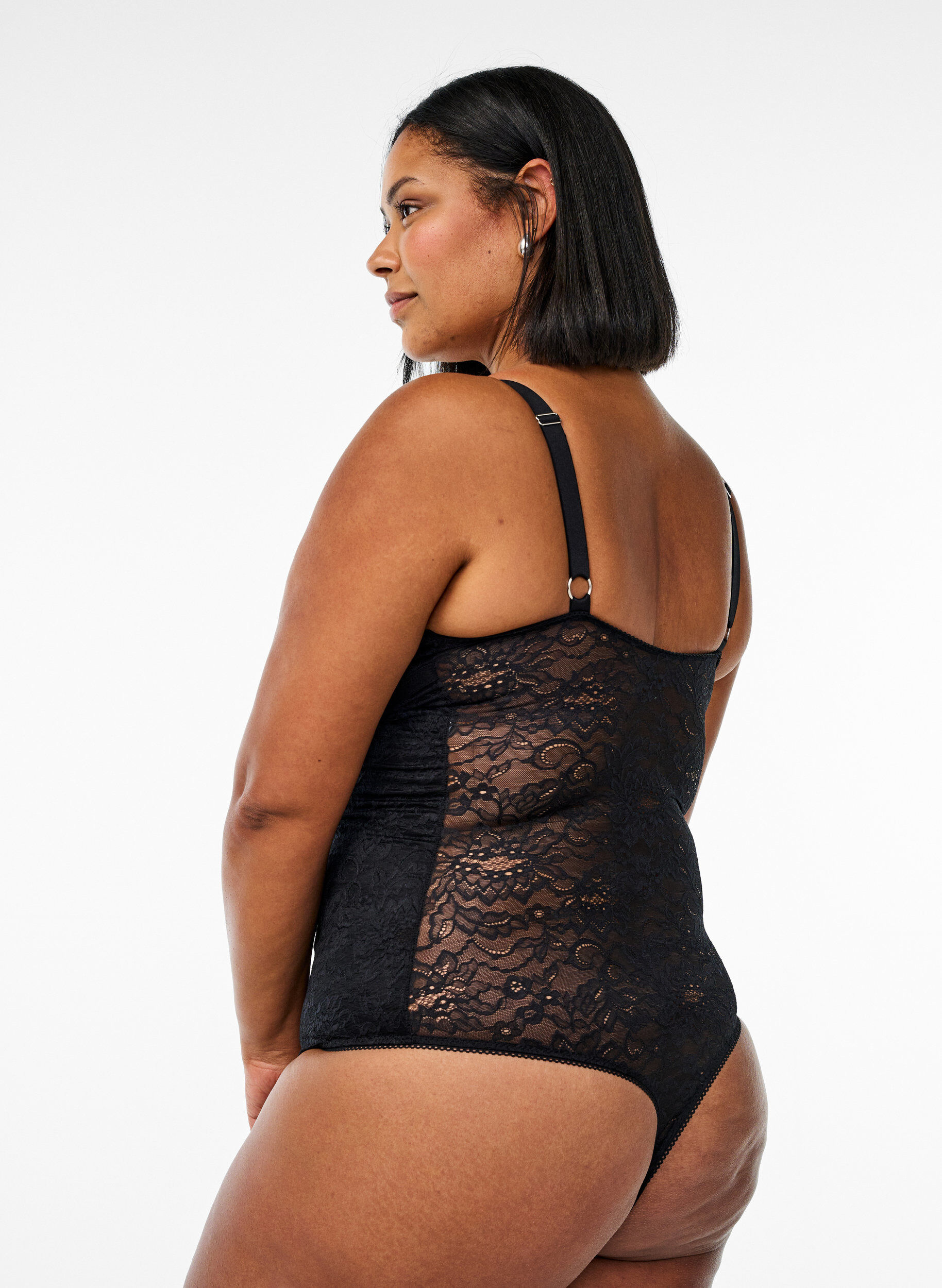 Zizzi Blonder body med shapewear-effekt, Svart, Model image number 1