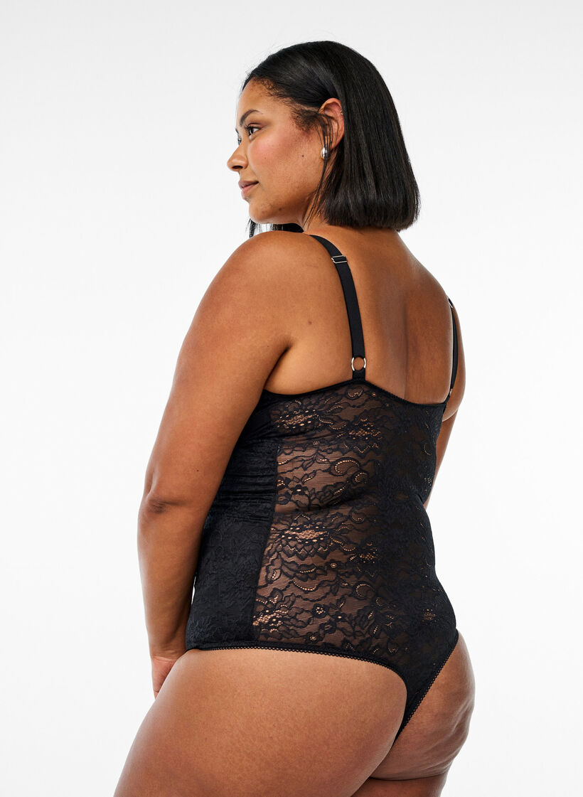 Blonder body med shapewear-effekt, Svart, Model image number 1