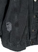 Løs denimjakke med slitte detaljer, Dark Grey Denim, Packshot image number 3