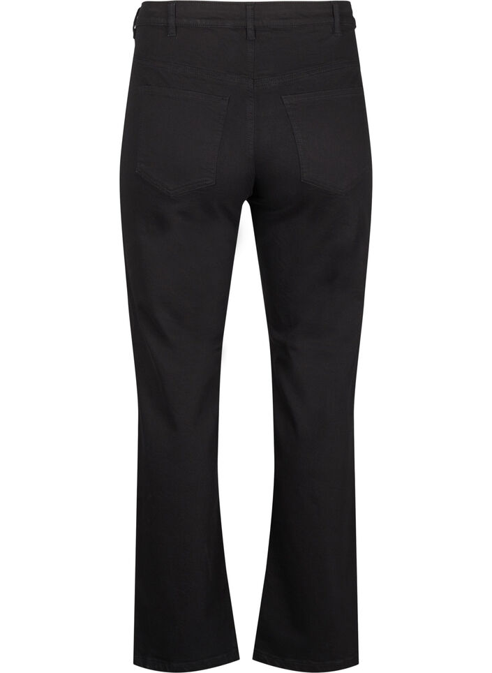 Gemma jeans med høy midje og rett passform, Svart, Packshot image number 1